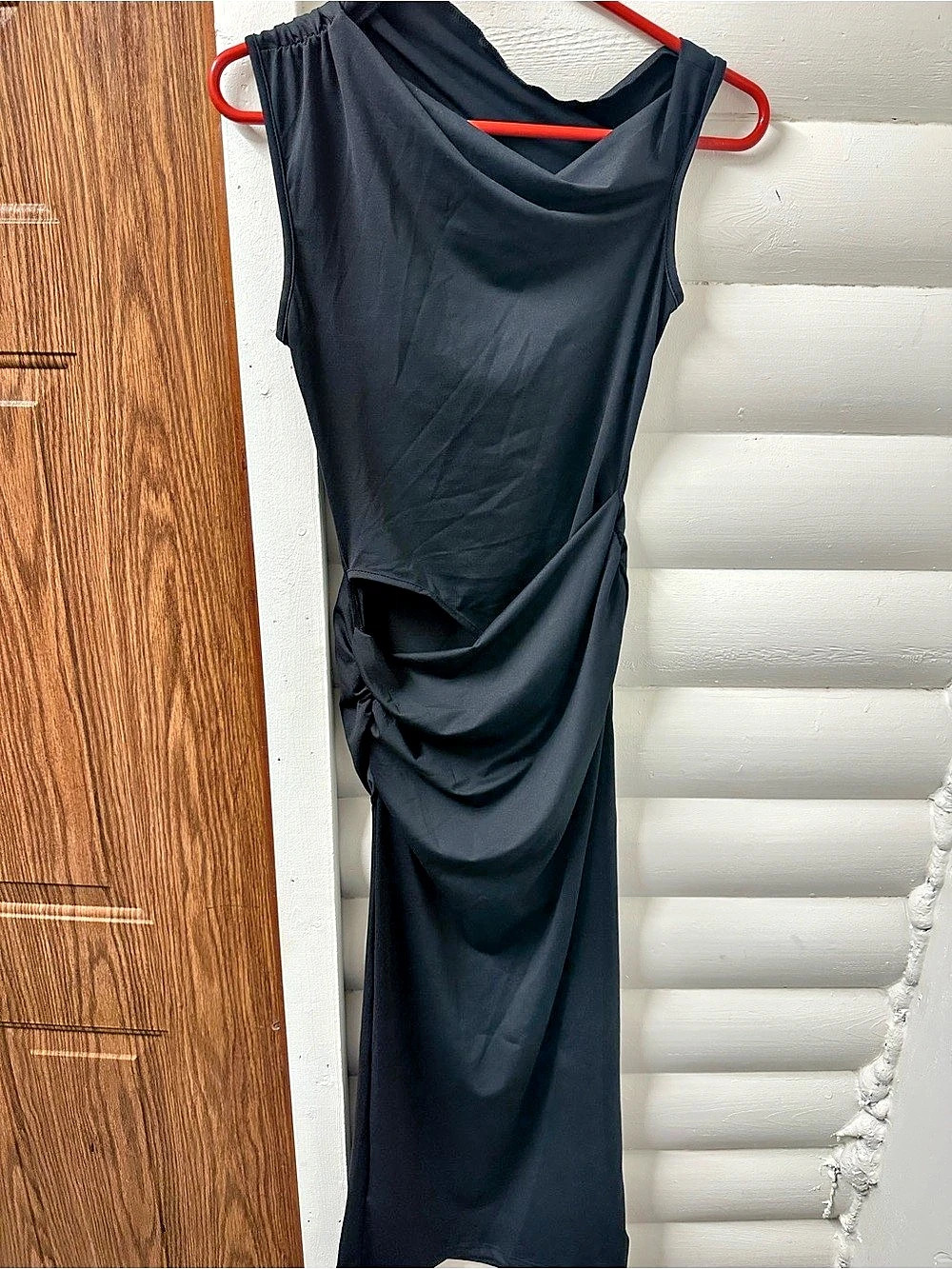 Black Draped Maxi Dress Like New Size small